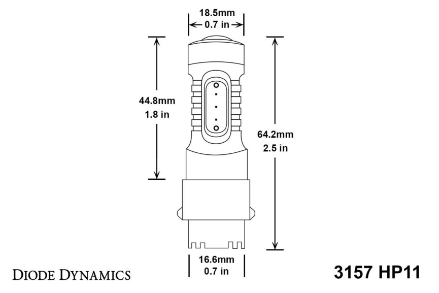 3156/3157: Diode Dynamics HP11 Tail Light LED Bulbs (Red) - Winnipeg HID