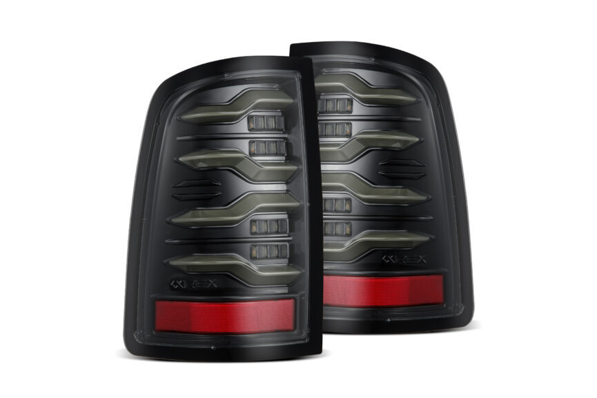Ram Rampage Rear Lights Dodge Ram (09-18): AlphaRex LUXX-Series LED Tail Lights Alpha-Black ...