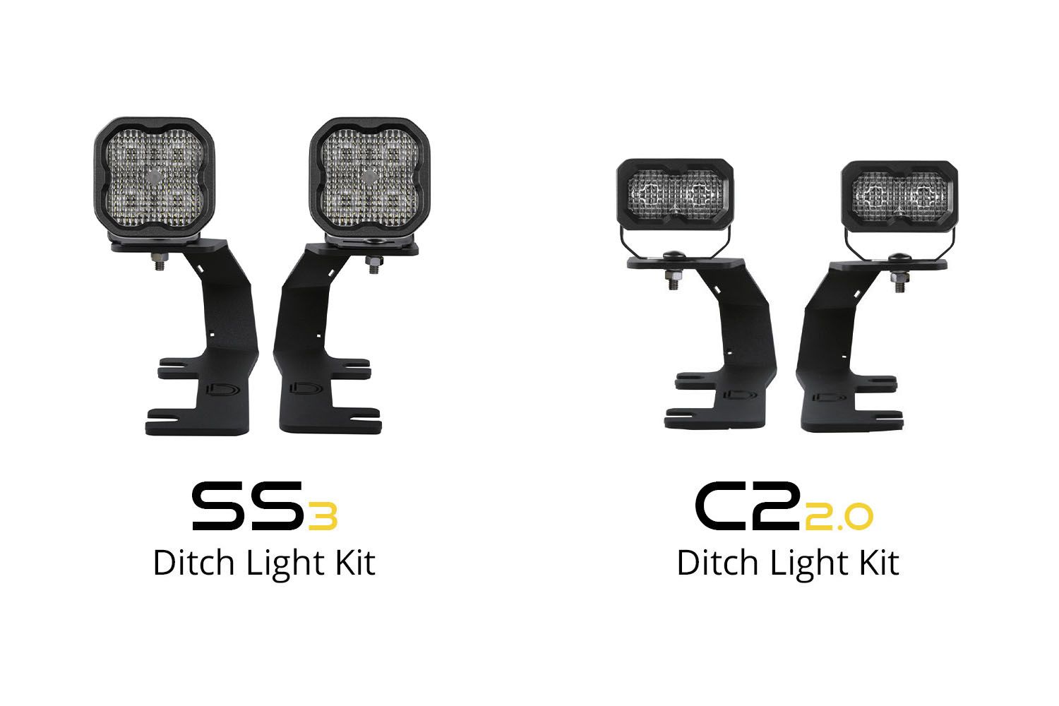 Diode Dynamics Stage Series Backlit Ditch Light Kit For 2014-2019 GMC Sierra 1500 - Image 4