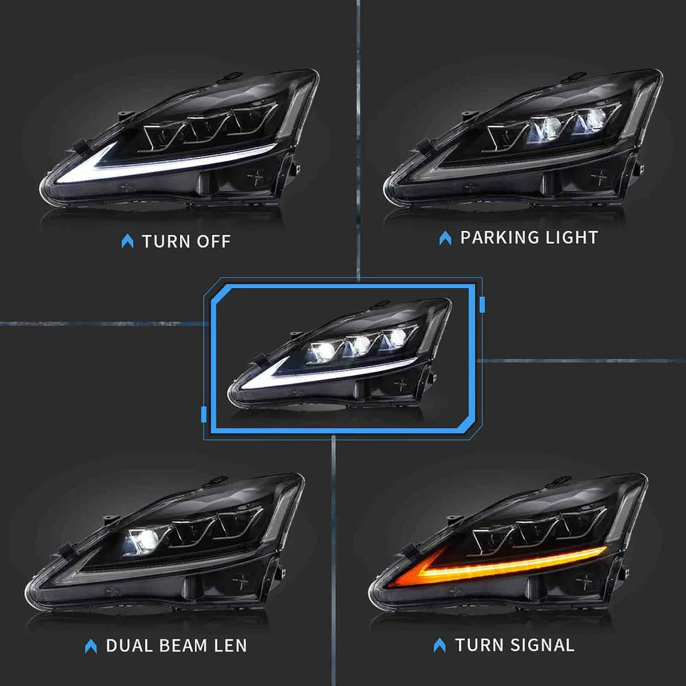 VLAND LED Headlights For 2006-2013 Lexus IS250 IS350 ISF - Image 5