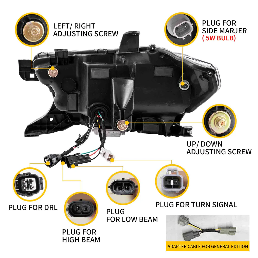 VLAND Full LED Headlights For Toyota Tacoma 2016-2023 - Image 4