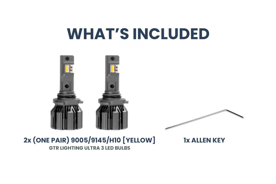 9005/HB3: GTR Lighting Ultra 3.0 LED Bulbs (Yellow) - Image 4