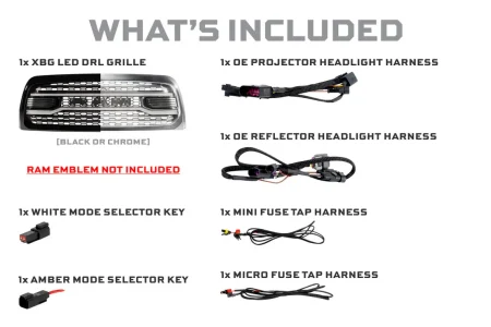 Dodge Ram HD (13-18) Morimoto XBG LED DRL Grille - Image 4