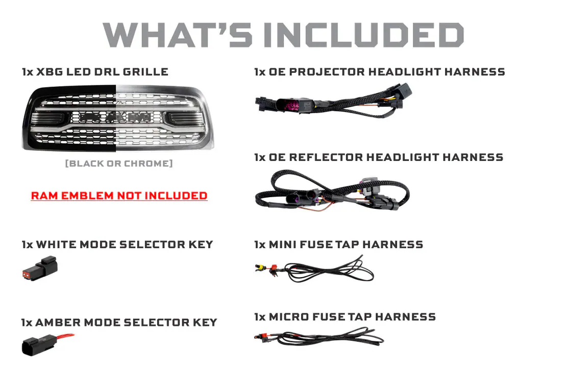 Dodge Ram HD (13-18) Morimoto XBG LED DRL Grille - Image 4