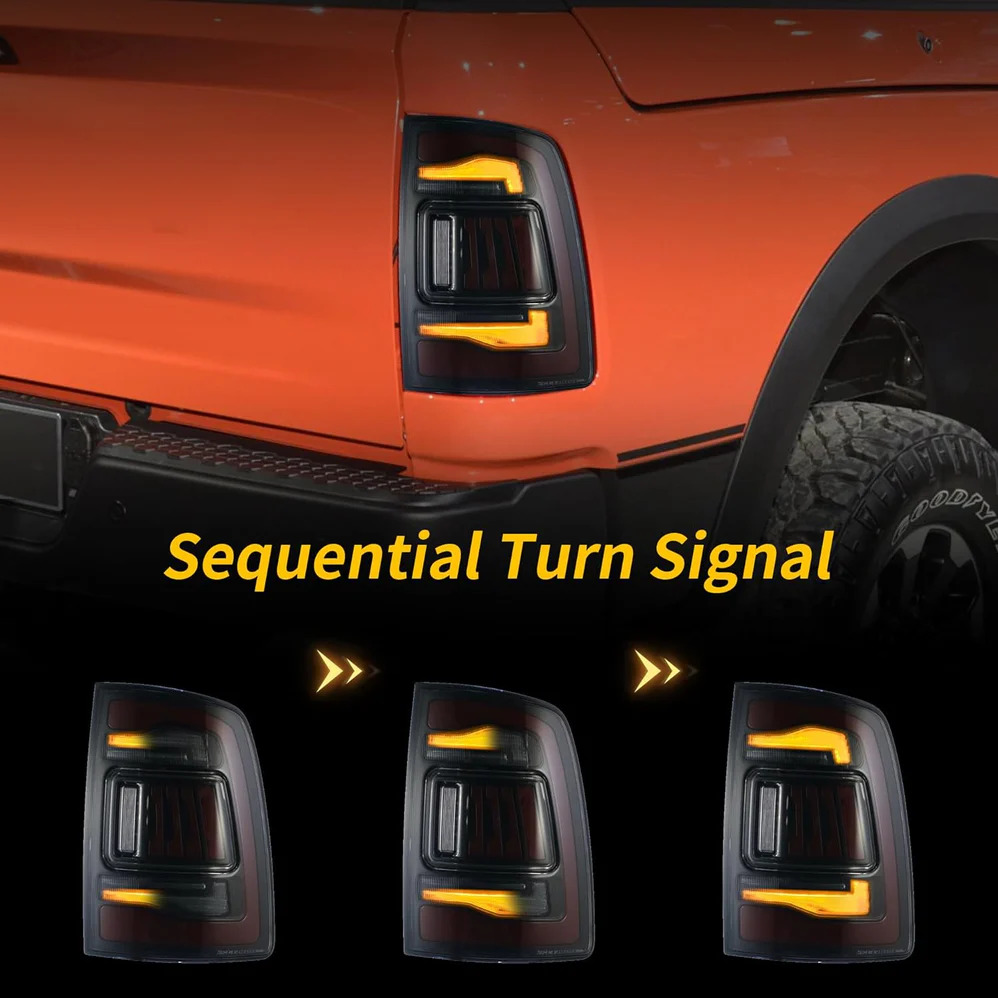 VLAND LED Taillights with Amber Sequential Turn Signal for 2009-2018 RAM 1500 2500 3500 - Image 6