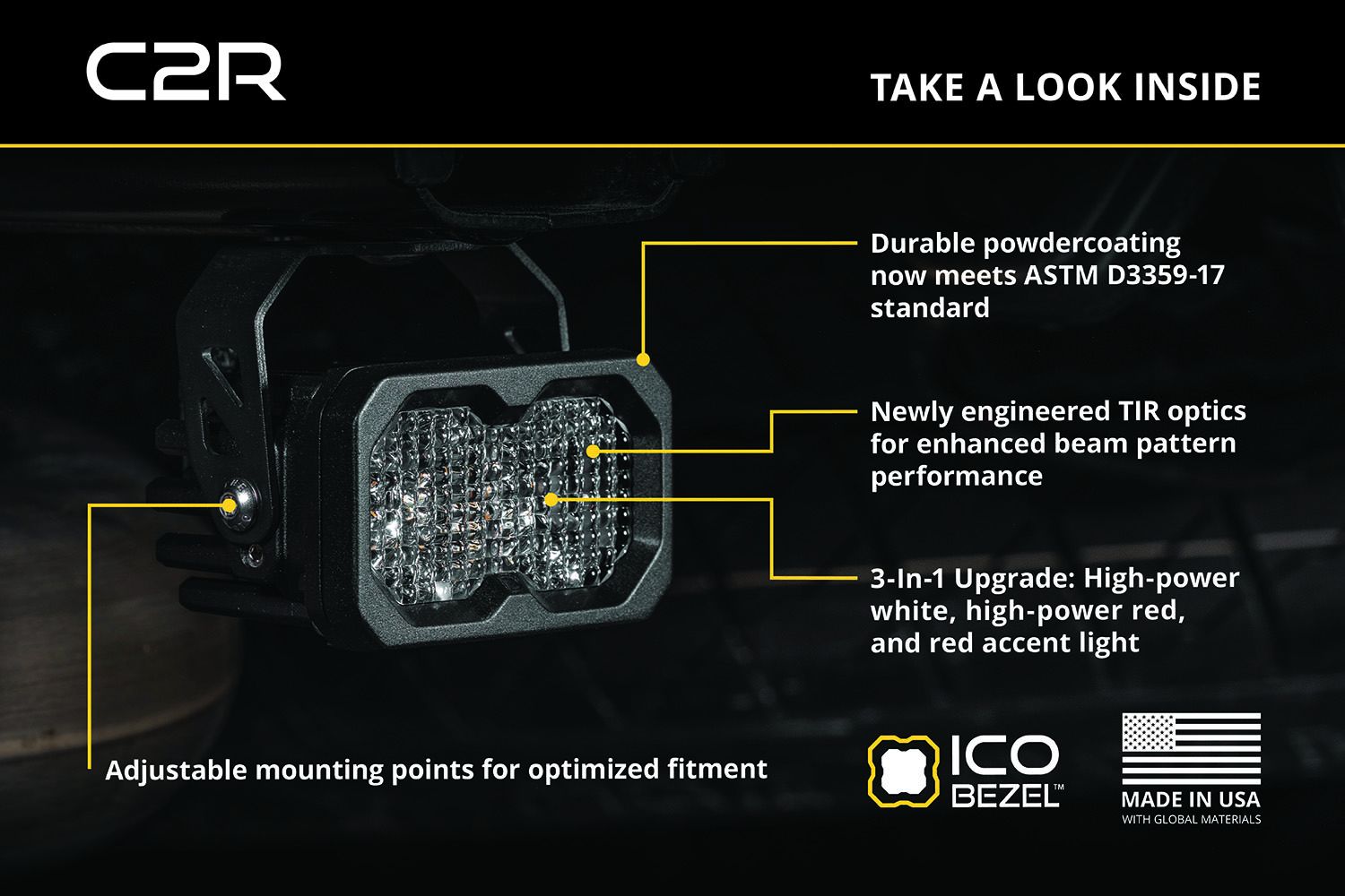 Diode Dynamics C2R White Flood Standard LED Pod (pair) - Image 7