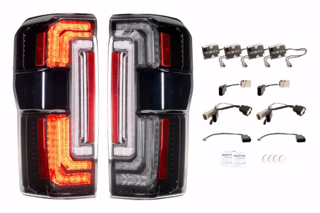 Ford Super Duty (2023+): Morimoto XB LED Tail Lights (Smoked)