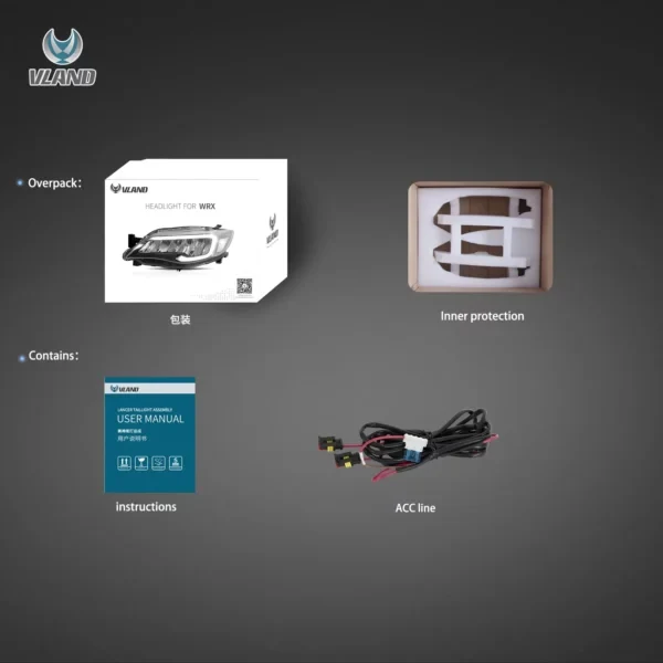 VLAND LED Headlights For 2008-2014 Subaru Impreza WRX STI - Image 9
