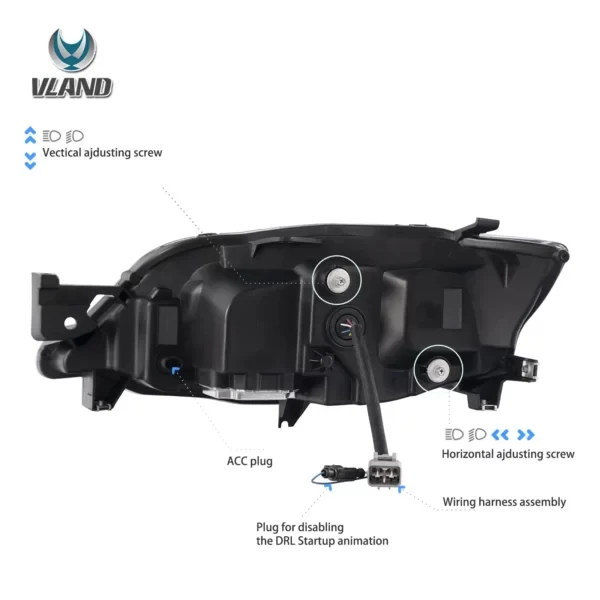 VLAND LED Headlights For 2008-2014 Subaru Impreza WRX STI - Image 4