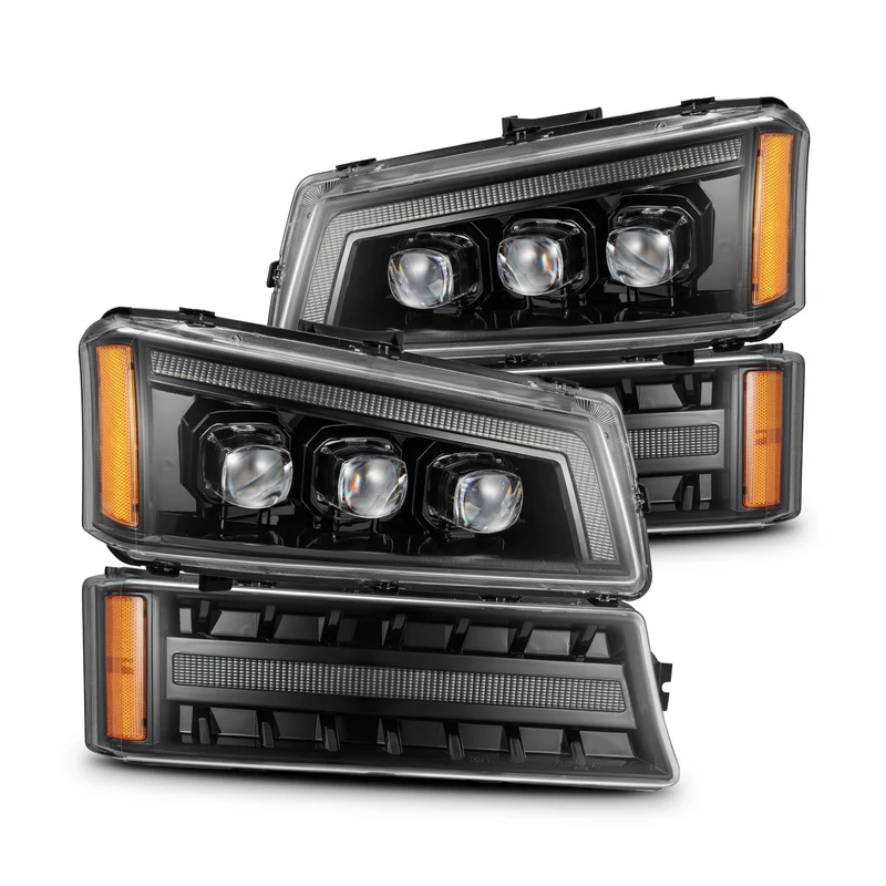 Featured image for “Chevy Silverado (03-06): AlphaRex NOVA-Series LED Projector Headlights Alpha-Black”
