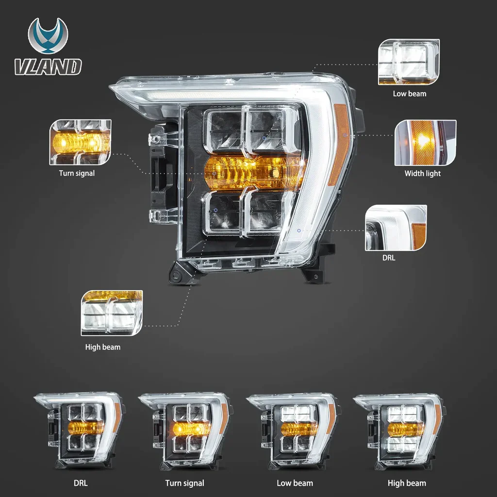 VLAND LED Headlights For 14th Gen Ford F150 2021-2023 - Image 2